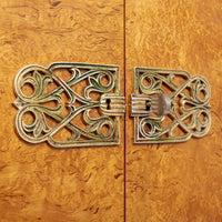 Antique French Art Deco Birdseye Maple Wardrobe Cabinet 1930s