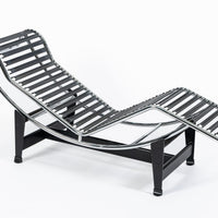Vintage Cassina LC4 Cowhide Leather Chaise Lounge Chair by Le Corbusier 1960s