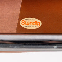 Mid Century Caramel Brown Leather Lounge Chairs by Stendig 1960s