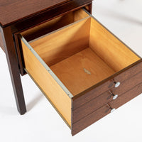 Mid Century Danish Wood Writing Desk with File Drawer