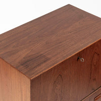 Mid-Century Danish Modern Teak Secretary Desk or Bar Cabinet Made in Denmark 1960s