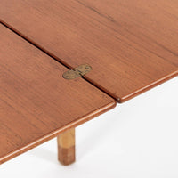 Mid-Century Danish Small Wood Extendable Dining or Game Table by SKM