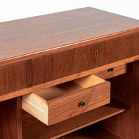 Mid-Century Danish Modern Teak Secretary Desk Cabinet 1960s