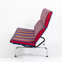 Mid Century Sofa Compact Eames for Herman Miller, Alexander Girard Striped Fabric, 1970s