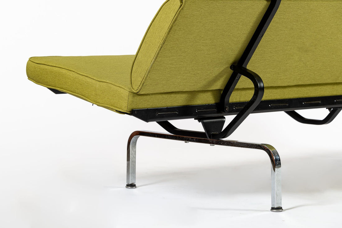 Mid Century Lime Green Sofa Compact by Eames for Herman Miller, 1970s