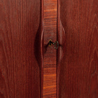 Mid Century Danish Teak Wood Corner Bar Cabinet 1960s