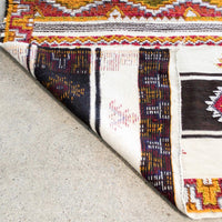 Vintage Moroccan Tribal Berber Orange Wool Floor Rug