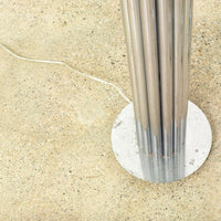 Mid Century Silver Chrome Tubular Floor Lamp