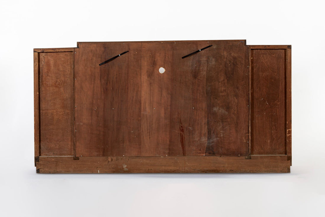 Antique Italian Art Deco Wood Sideboard Credenza or Bar Cabinet 1940s