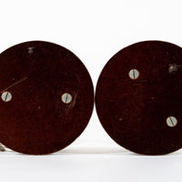 Pair Antique Art Deco Bauhaus Table Lamps with Glass Photo Inserts
