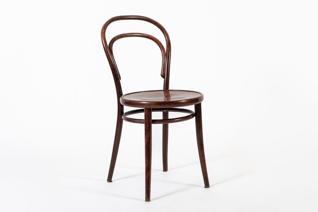 Vintage Bent Wood Cafe Bistro Chairs by Drevounia, Set of 8