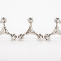 Mid Century Silver Candleholders by BMF Nagel Quist