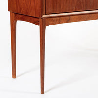 Mid Century Teak Bar Cabinet with Lazy Susan by Fredrik Kayser (attr.)
