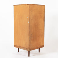 Mid Century Danish Modern Teak Wood Corner Cabinet 1960s