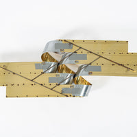 Large Vintage Mid Century Metal Ribbon Wall Art Sculpture by Curtis Jere 1980s