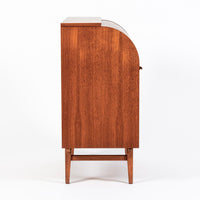 Mid-Century Teak Rolltop Secretary Desk by Egon Ostergaard, Made in Sweden