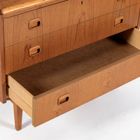 Mid Century Swedish Teak Rolltop Secretary Desk by Egon Ostergaard