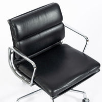 Eames for Herman Miller Soft Pad Black Leather Desk Chair 2000s