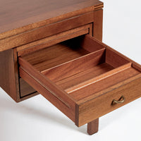 Danish Mahogany Executive Desk by Søborg Møbler, Mid Century Modern Desk, 2 Matching Avail