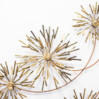 Vintage Mid Century Metal Wall Art Sculpture by Curtis Jere, 1983