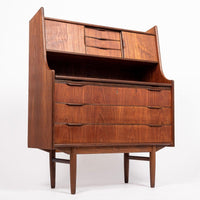 Mid Century Finnish Teak Secretary Desk by Venesta