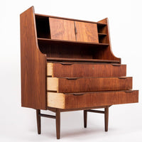 Mid Century Finnish Teak Secretary Desk by Venesta