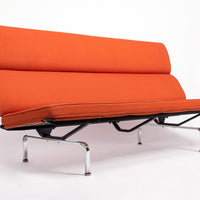 Mid Century Orange Sofa Compact by Eames for Herman Miller