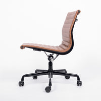 Mid Century Brown Leather Office Chair by Eames for Herman Miller