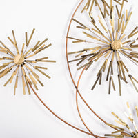 Vintage Mid Century Metal Wall Art Sculpture by Curtis Jere, 1983