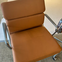 Eames Herman Miller Brown Leather Desk Chair Pair 2000s