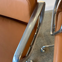 Eames Herman Miller Brown Leather Desk Chair Pair 2000s