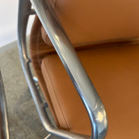 Eames Herman Miller Brown Leather Desk Chair Pair 2000s