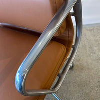 Eames Herman Miller Brown Leather Desk Chair Pair 2000s