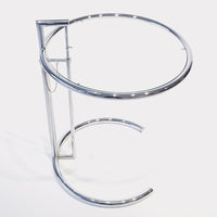 Mid Century Chrome & Glass Side Table by Eileen Gray (attr.)