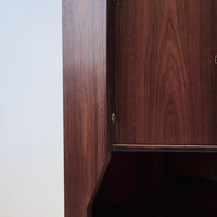 Mid Century Danish Rosewood Corner Bar Cabinet 1960s