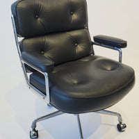 Eames Herman Miller Time Life Black Leather Office Chair