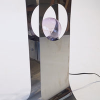 Mid Century Modern Silver Table Lamp by Francois Monnet