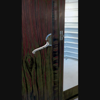 Antique French Art Deco Macassar Ebony Wood Wardrobe Armoire Cabinet, 1940s