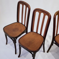 Antique Bentwood Bistro Cafe Chairs by Josef Hoffman for Thonet