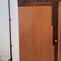 Antique German Art Deco Armoire Wardrobe Cabinet 1930s