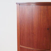 Mid Century Danish Modern Teak Wood Corner Cabinet 1960s