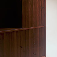Mid Century Danish Walnut Wood Pull-Out Secretary Desk & Bookcase