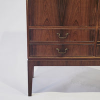 Mid Century Swedish Modern Tall Rosewood Cabinet