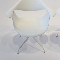 Mid Century White Swag Chairs by George Nelson for Herman Miller