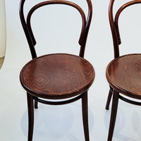 Vintage Bent Wood Cafe Bistro Chairs by Drevounia, Set of 8