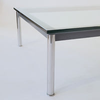 Bauhaus LC10-P Low Glass Coffee Table by Le Corbusier for Cassina