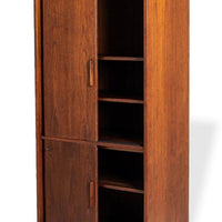 Mid Century Tall Walnut Wood Storage Cabinet or Shelving Unit by Jens Risom