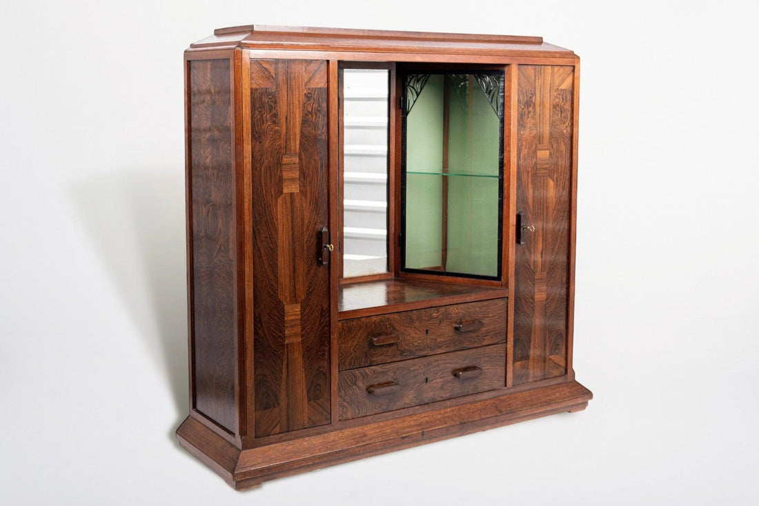 Art Deco Vitrine Cabinet by Ateliers Gauthier Poinsignon, France, Signed