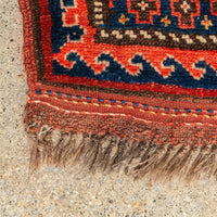 Antique West Persian Kurd Pink & Red Wool Floor Rug