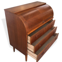 Vintage Mid Century Swedish Teak Secretary Desk by Egon Ostergaard